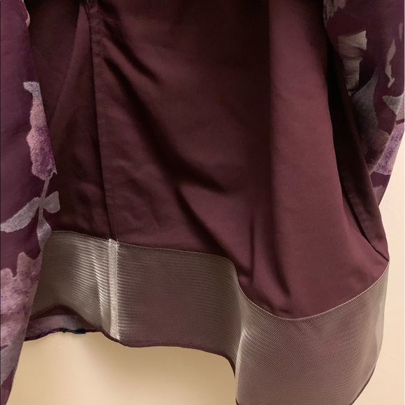 Marchesa Notte Purple Sheer Sleeve Dress - Picture 9 of 9